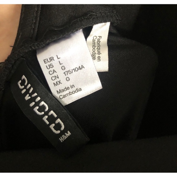 H&M Black Shiny Spandex Skater Dress - Picture 5 of 6